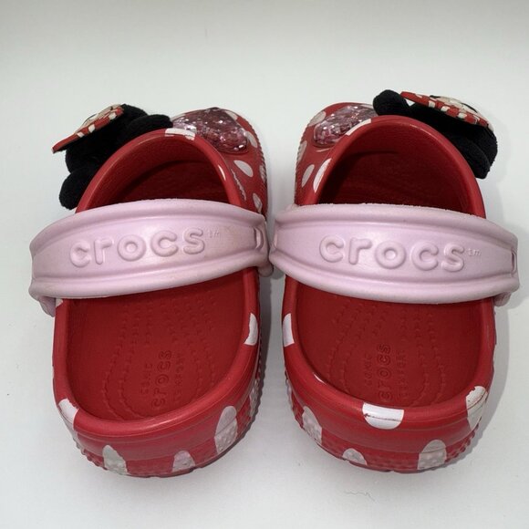 CROCS Disney Minnie Mouse Shoes Kids C 8 Classic Clog Play Toddler Sandal - Picture 3 of 10